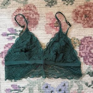 Emerald Green Lace Bralette Madewell